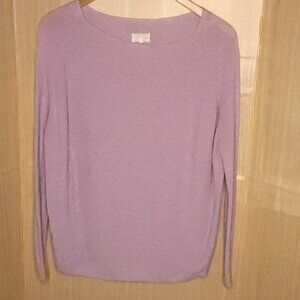 Lou & Grey Womens Lavender Purple Lightweight Oversized Sweater XS